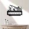 Personalisierte Jagdhund Metallwandkunst Benutzerdefinierter Name Bauernhaus Dekor Rostbeständig Langlebig Wohnzimmer Büro