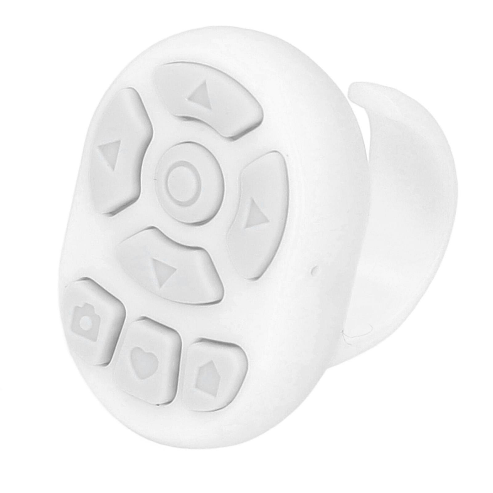 

Прокручивающееся кольцо Bluetooth-камера Видеозапись Пульт дистанционного управления Беспроводной пульт дистанционного управления затвором Перелистывание страниц для IOS белый