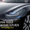 Önceden Kesilmiş PPF Araba Farları Koruyucu Film TPU Tesla Model 3 Y X S İçin - Şeffaf Çizilmeye Dayanıklı Dikiz Aynası