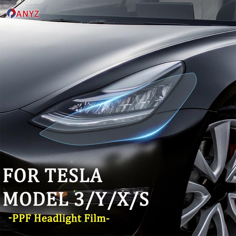 Önceden Kesilmiş PPF Araba Farları Koruyucu Film TPU Tesla Model 3 Y X S İçin - Şeffaf Çizilmeye Dayanıklı Dikiz Aynası