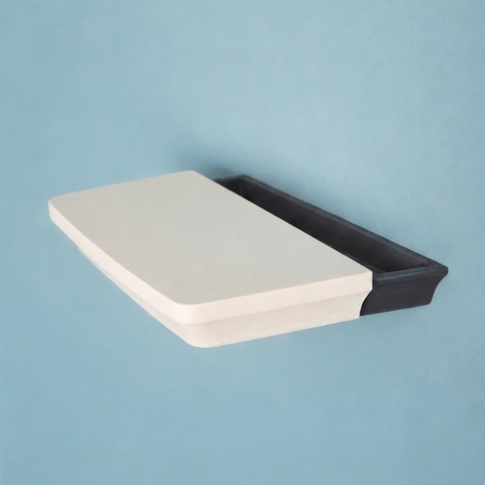 Plastic Floating Wall Mount Shelf Slide Open Display Rack with Drawer Entryway
