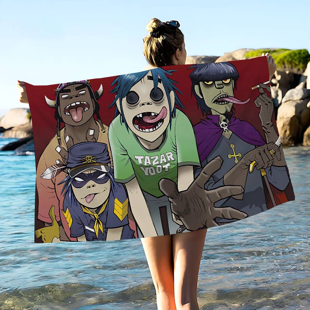 Band G-Gorillaz Music Microfiber Beach Towel Absorbent Quick Dry Soft Yoga Swimming Resort Mountain Climbing Towel