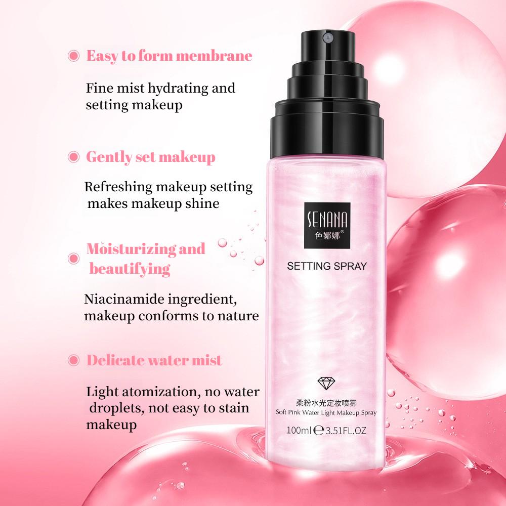 Hochvolumiges Quicksand-Fixierspray, Ölkontrolle, Feuchtigkeit, feuchtigkeitsspendender Glanz, lang anhaltendes Fixierspray, schnell fixierende Feuchtigkeitscreme, Hautkosmetik