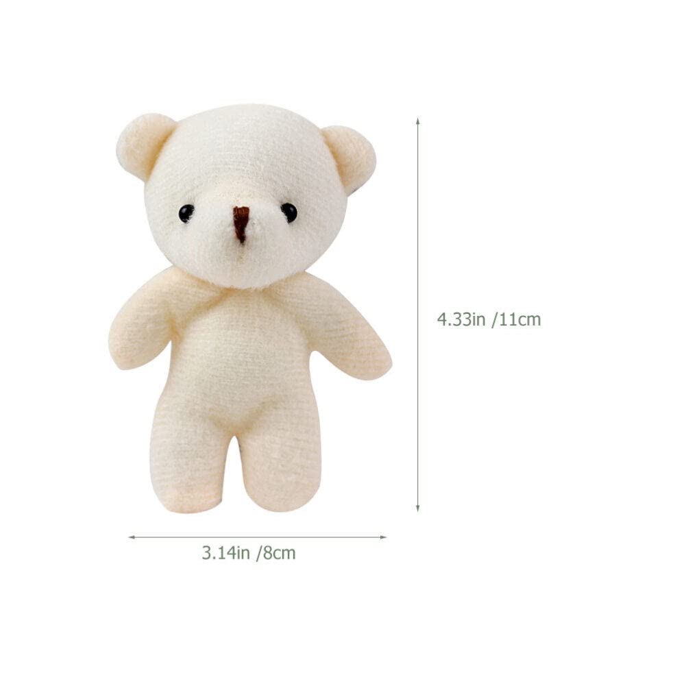 CALLARON Cute Small Stuffed Bears, 12-Piece Fluffy Teddy Bear Kit with Keychains, Perfect for DIY Christmas Decorations, Graduations, Halloween,
