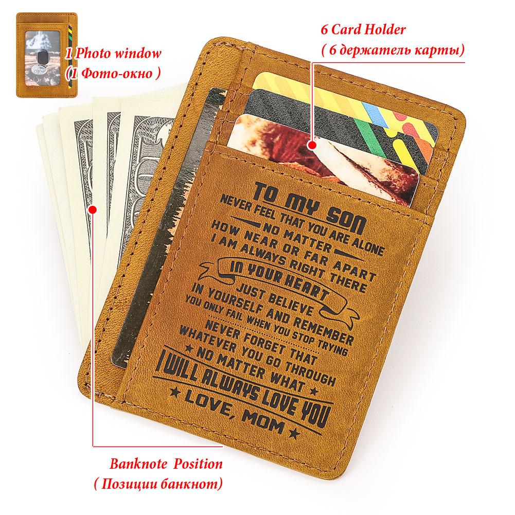 Humerpaul Piele naturala Pachet card de credit, cadou pentru fiu, ambalaj cutie cadou