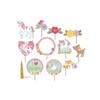 Accessoires photobooth et décoration murale - Kit Licorne magique - Multicolore - 12 pièces + déco - 190×165 cm