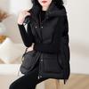 New Women's Padded Vest Mid-length Cinched Waist Thickened Loose Sleeveless Jacket For Autumn Winter