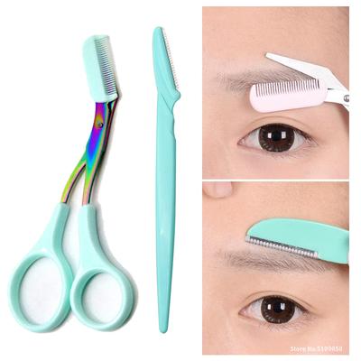 Coltello per Sopracciglia Sicuro Antigraffio Forbicine Strumento per Rasare le Sopracciglia per Uomini e Donne Set di Strumenti di Bellezza per Principianti Rasoio per Sopracciglia