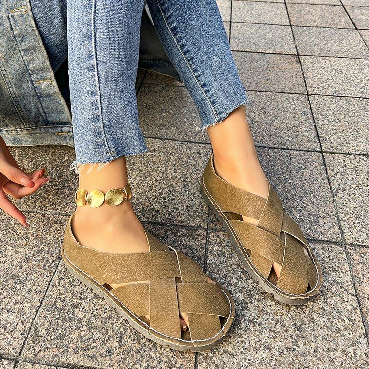 

Fashion Women s Sandals 2025 Summer Shoes Women Flat Sandals Soft Pu Leather Sandalias De Mujer Summer Sandals Women Beach Footwear 42 абрикосовый