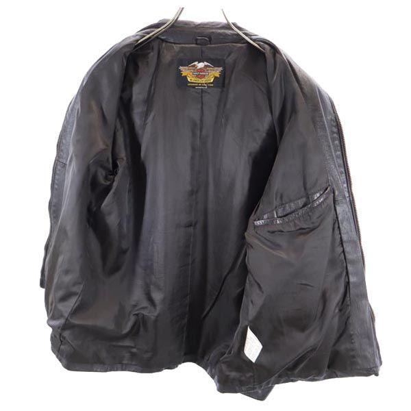 HARLEY DAVIDSON Cowhide leather jacket dark brown genuine leather Men's Used