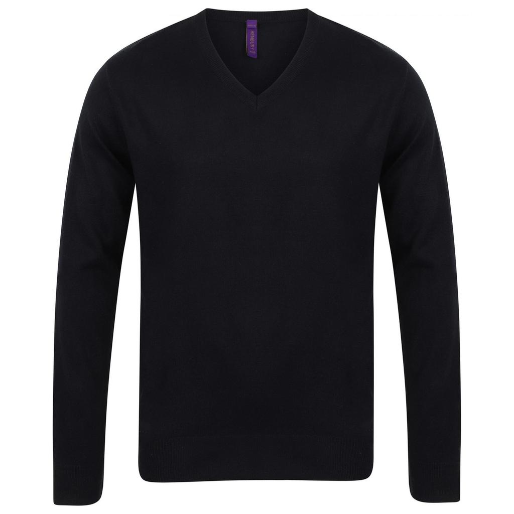 Henbury Mens Lightweight V Neck Jumper