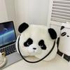 Panda Bag Plush With Zipper Closure For Daily Use And Cute Cartoon Style