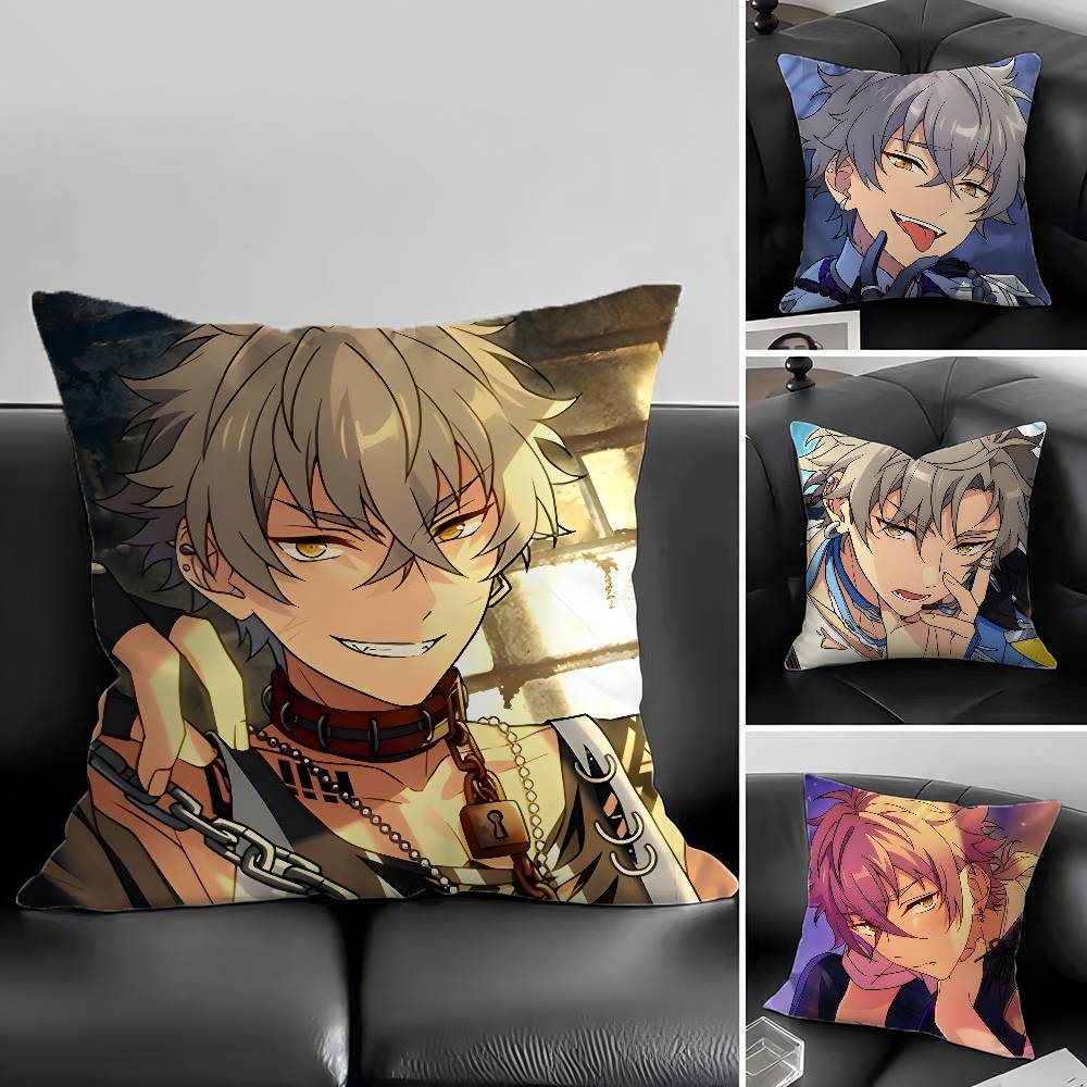 1pc Koga Ogami Pillow Case Fashion Square Pillowcase Bedroom Sofa Room Ins Decoration Leisure