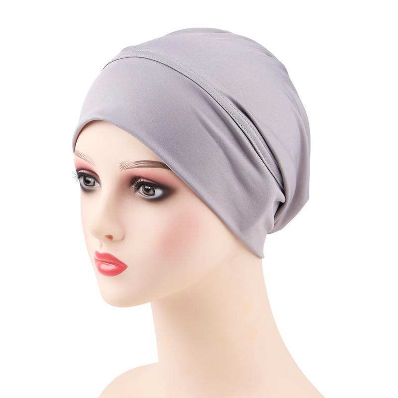 Indian Headwear Non-Slip Cancer Chemo Cap Soft Headscarf Breathable Modal Hijab For Nightcap Traveling Muslim Women