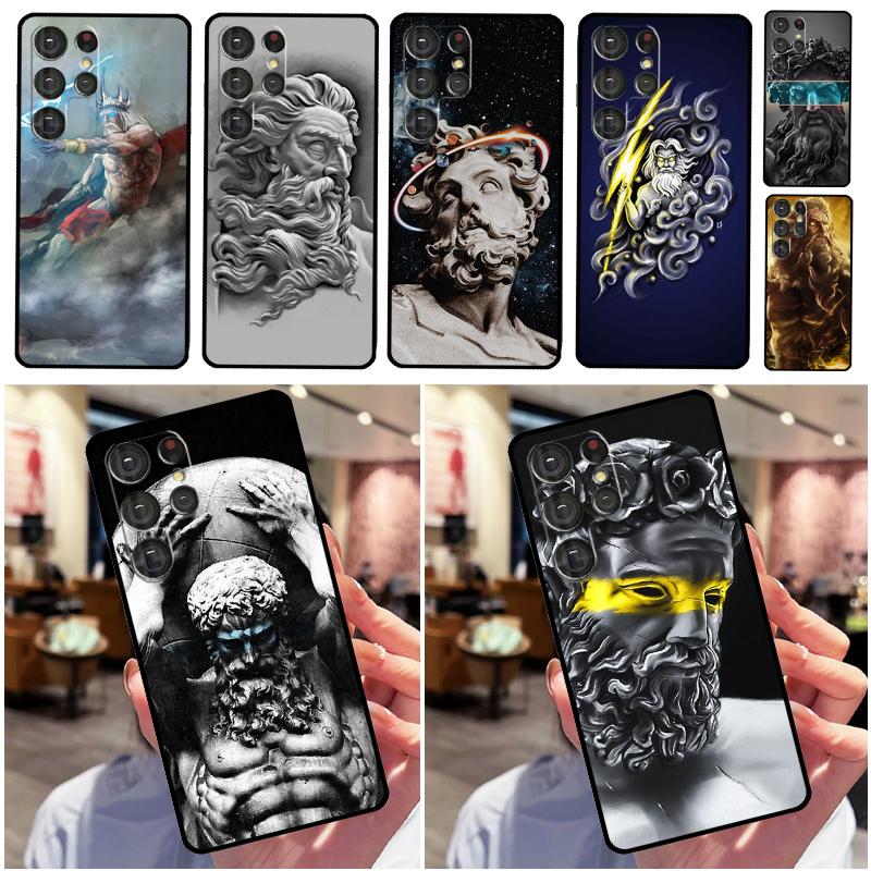 Zeus Phone Case For Samsung Galaxy S25 S24 Ultra S9 S10 S20 S22 S21 Plus S23 FE Back Cover Shell