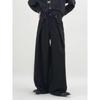 Men's Design Personality Straight Suit Pants Korean Style Wide-leg Casual Pants