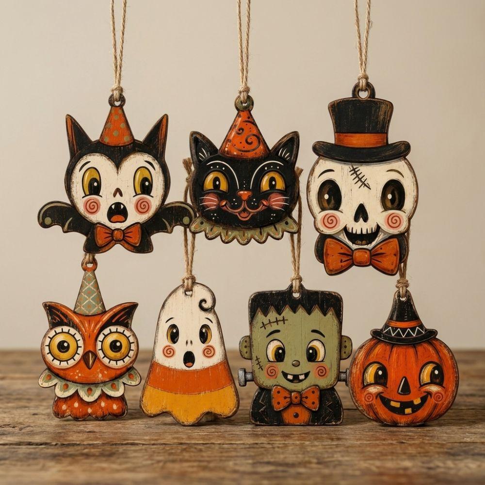 Trick or Treat Halloween Pumpkin Ghost Pendant Halloween Tree Hanging  Holiday Party