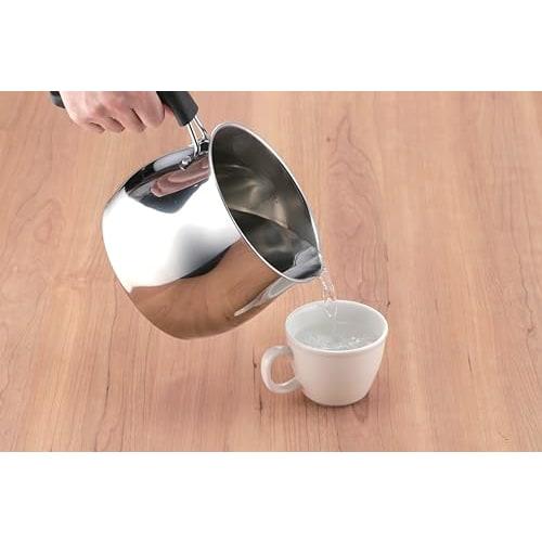 Pearl Metal Cook Pot, Multi-Purpose Pot, 17cm, 2.6L, Induction Compatible, with Strainer and Glass Lid, Made of 18-8 Stainless Steel, Naric HC-147