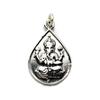 Indian Ganesha Drop Pendant Top, Pendant Amulet, Hindu, Sterling Silver 925