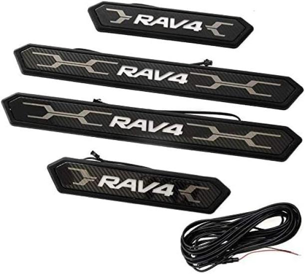 

TONAUA Blue LED Scuff Side Custom Set of Carbon Fiber for New RAV4 Plates, Steps, Accessories, Parts, Interior, Hybrid, 12V, 4, Black, (50 Series)