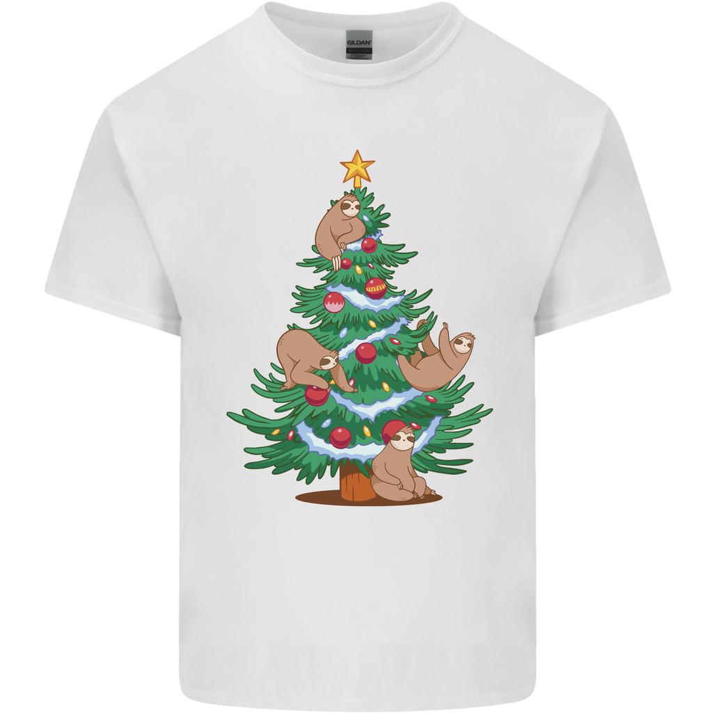 Sloth Christmas Tree Xmas Unisexs Light Cotton TShirt