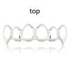 European Six-Tooth & Four-Tooth Hollow Fangs with Flat Teeth Hip Hop Grill Set