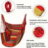 Colorful Stripes Comfortable Canvas Hammock Chair Durable Indoor Outdoor Swing Seat for Garden Patio Camping Home leisure