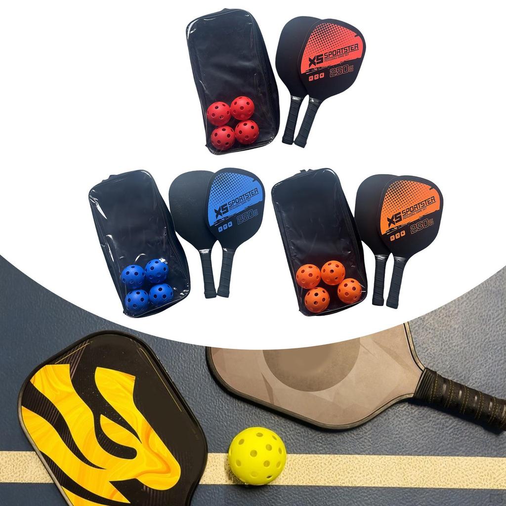 Pickleball Schläger Schläger 4 Picklebälle Leicht für Draußen Männer Anfänger Rot