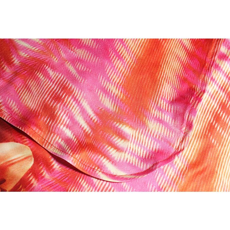 Abito Sexy Halter da Donna Stampa Avvolgente Petto Manica Manica Cinturino con Gli Stati Uniti Spacco Posteriore Vita Media Abito Irregolare