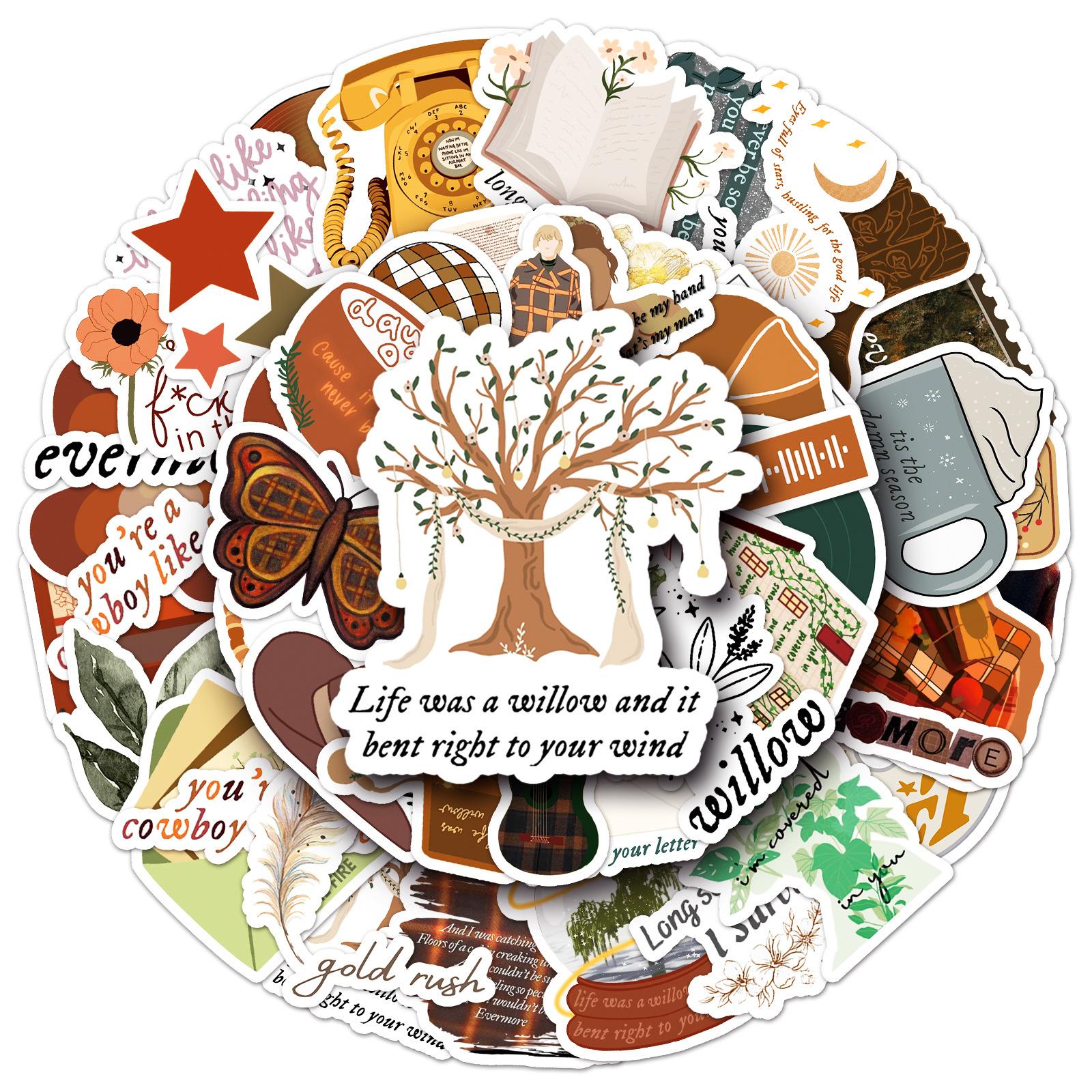 

Веселый набор наклеек для украшения бутылок для воды, багажа, ноутбука и чехла для телефона One Size