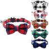 Collar Breakaway With Cute Bow Tie And Bell For Adjustable Safety Plaid Collar Pet Supplies