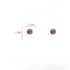 Silver Needle-shaped Square Diamond Stud Earrings for Women