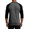 Men's Colorblock Raglan Sleeve Athletic Shirt Three Piece Set Lightweight Stretchy Sport Top for Training Running Casual Wear