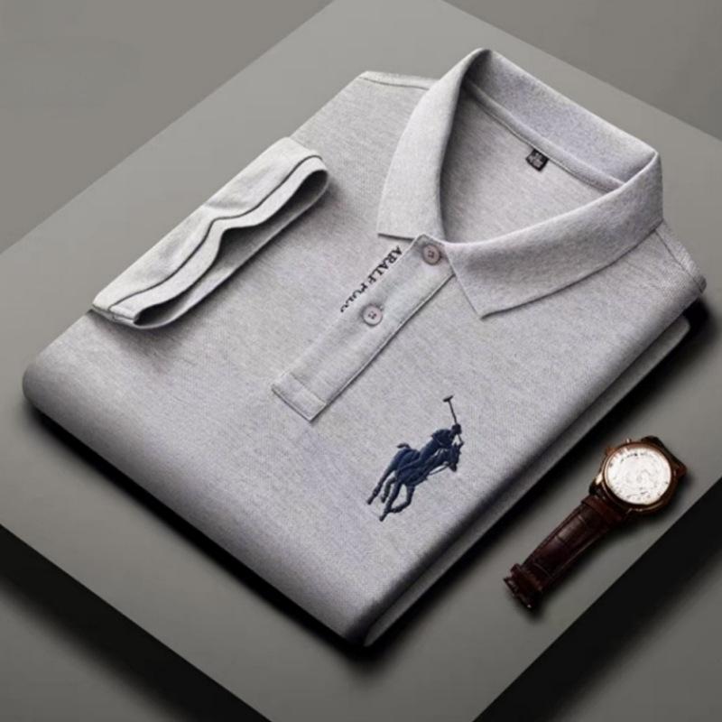 Men's 2026 Summer Embroidered Lapel Polo Shirt - Plus Size & Loose Fit