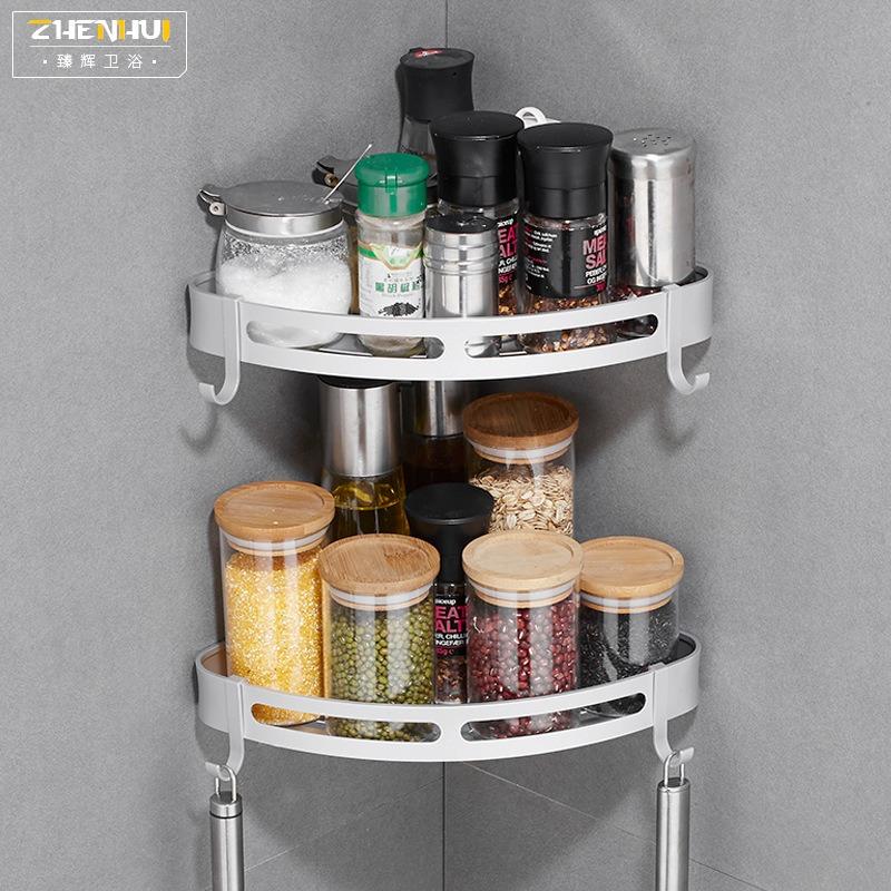 No punching space aluminum bathroom toilet rack toilet tripod storage rack wall hanging toilet corner rack