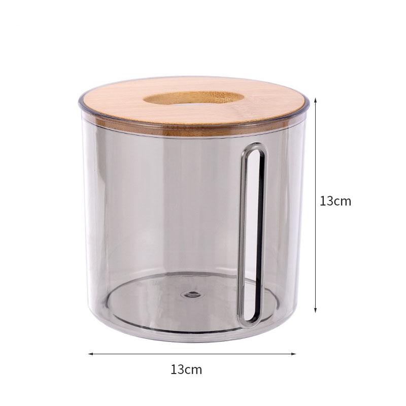 Decorative Tissue Box Cover, Transparent Grey Tissue Holder for Home and Office, Multifunctional Storage Box, Simple Tissue Box
