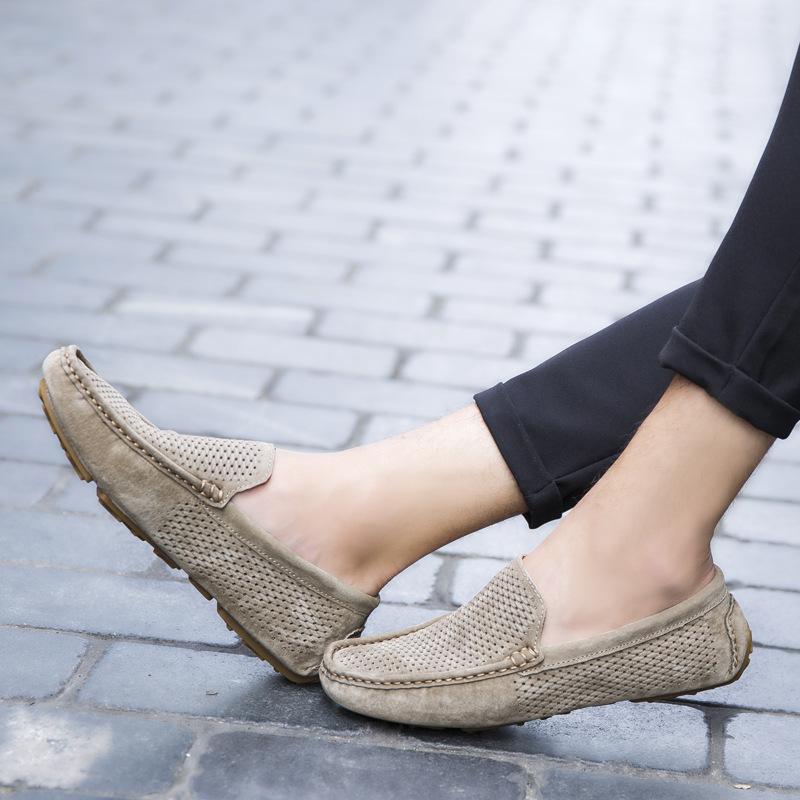 Prodyšné Pánské Ležérní Boty Luxusní Značky Pravá Kůže Mokasíny Pánské Pohodlné Klasické Pánské Společenské Boty Masculino