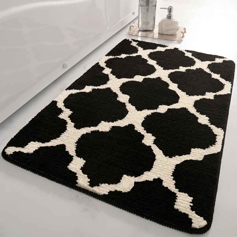 Jacquard Bathroom Non-slip Mat Bathroom Absorbent Household Floor Mat
