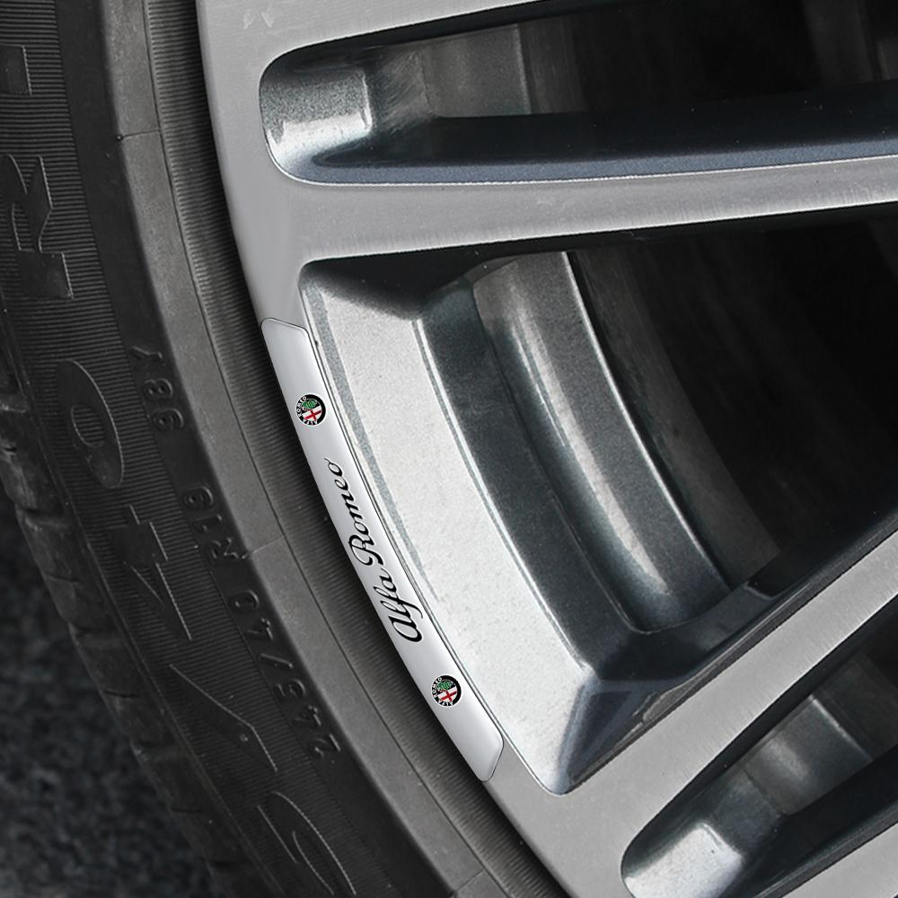 Pro Alfa Romeo 4ks Hliníkový znak auta Samolepka na ráfek kola Příslušenství pro Alfa Romeo 147 166 Sportwagon Giulietta Mito Giulia Ste