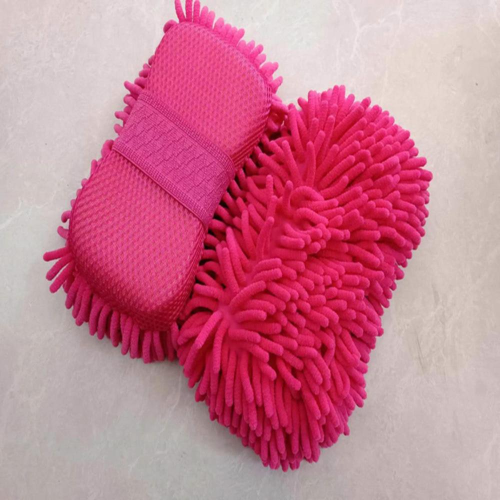 

Large Chenille Car Wash Sponge 3-Pack, Durable Non-Shedding Cleaning Tool for Vehicles A 88g розовый