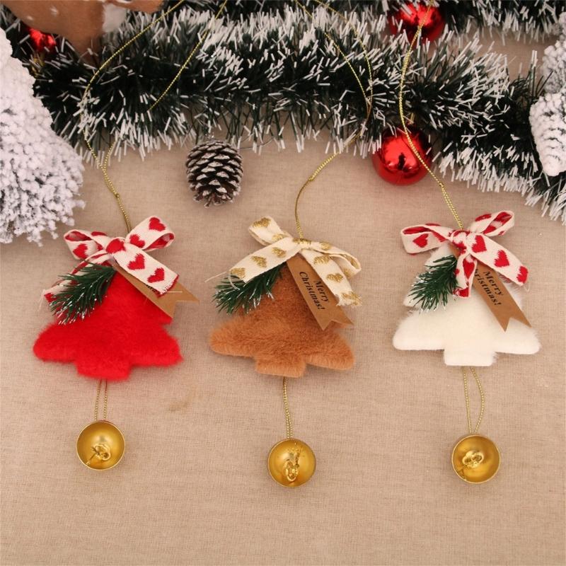 Festival Fabric Bells Hanging Decorations Christmas Tree Bell Ornament for Christmas Wedding Birthday Indoor and Outdoor
