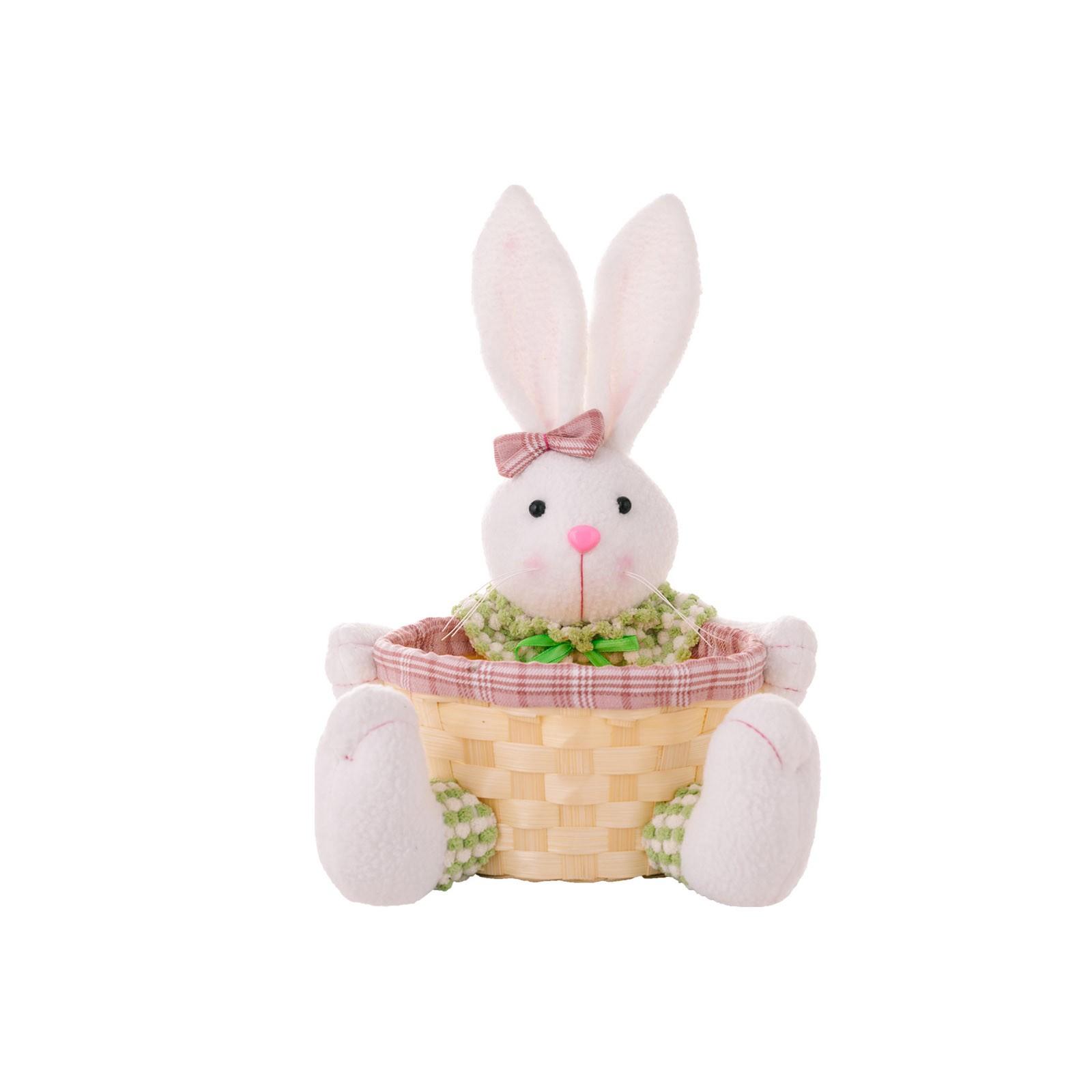 

Товары для пасхальных украшений Мультяшная милая пасхальная кукла-кролик Корзина для конфет Корзина для хранения яиц One Size розовый