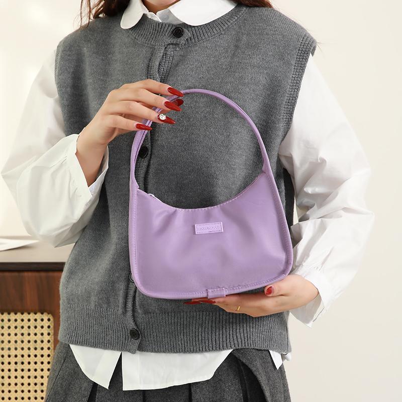Minimalist Mini Nylon Handbag for Women Casual Underarm Bag with Multiple Color Options Great for Shopping Daily Life and Weekend Outings