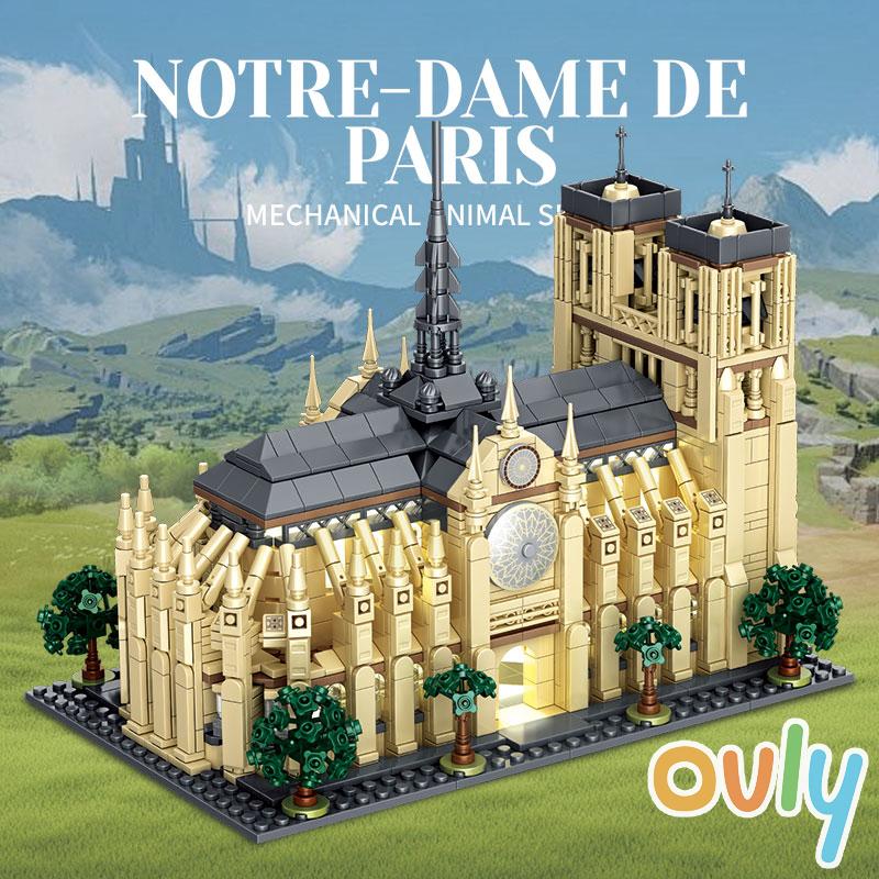 Cathédrale Notre-Dame de Paris Building MOC Toy Educational Building Block Famous Architecture Kit Children's Gift No.T2106