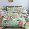 Copripiumino Botanico Floreale King Foglie Fiori Set Biancheria da Letto Microfibra Fiore di Primavera Copripiumino Singolo Doppio Per Adolescente Adulto