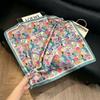 Lao Qian Feng Coffee Color Cashew Nut Silk Scarf Headscarf Versatile Neck Square Scarf Premium Sense Female Foreign Style Decorative Scarf Scarf