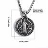 Men Necklace with Double Sided Saint Benedict Symbol Retro Religious Neckchain Alloy Clavicle Chain Fashion Accessory