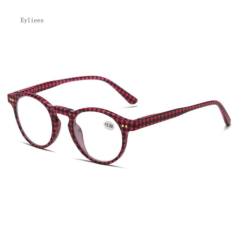 Reading Glasses for Women Patterned Round Anti Blue Light Presbyopic Eyeglasses Men Vintage Farsighted Eye Glasses +1.0 To +4.0