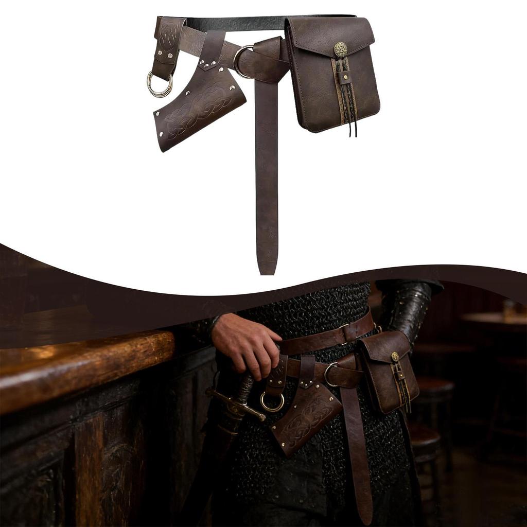 Medieval Knight Belt Set Pirate Cosplay for Adults Carnival