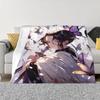Kochou Shinobu Fluffy Soft Blankets for Decorative Sofa Blanket Knitted Plaid Home and Decoration Microfiber Bedding Beach Towel